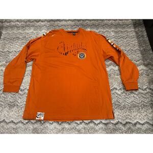 Akademiks Y2K Orange Long Sleeve Shirt Akademiks cutout Men’s Size 3XL